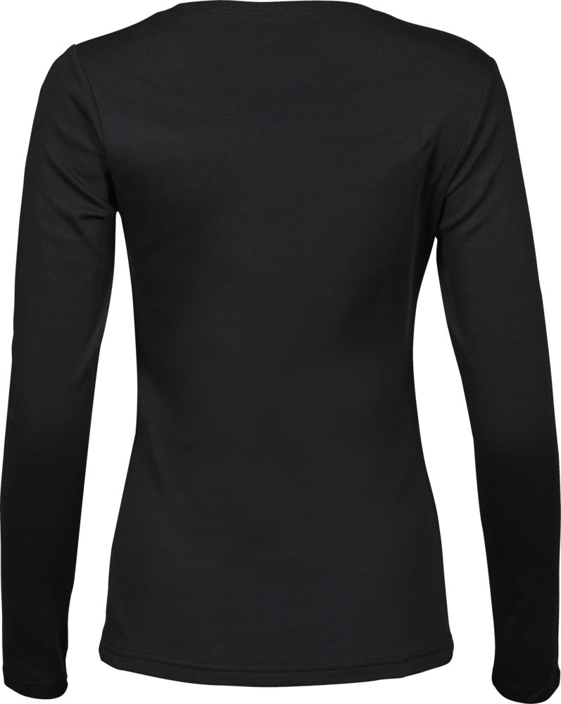 Langærmet Interlock Tee Dame - Sort - Teejays 590