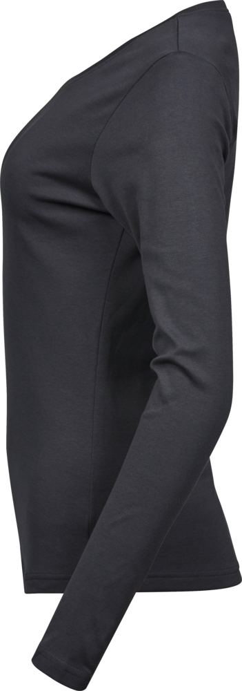Langærmet Interlock Tee Dame - Grå - Teejays 590
