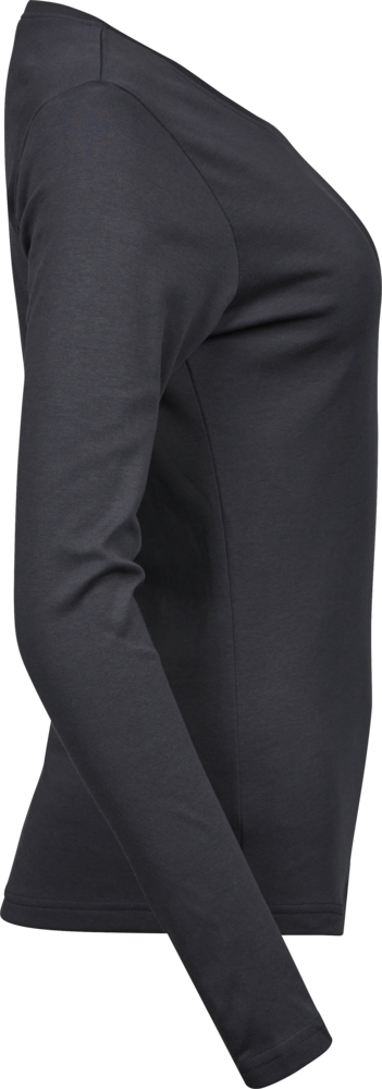 Langærmet Interlock Tee Dame - Grå - Teejays 590