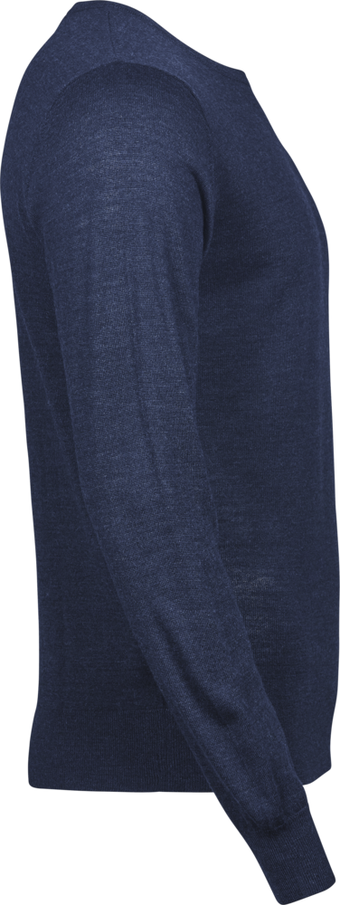 Crew Neck trøje med merinould Herre, Navy - Style 6000