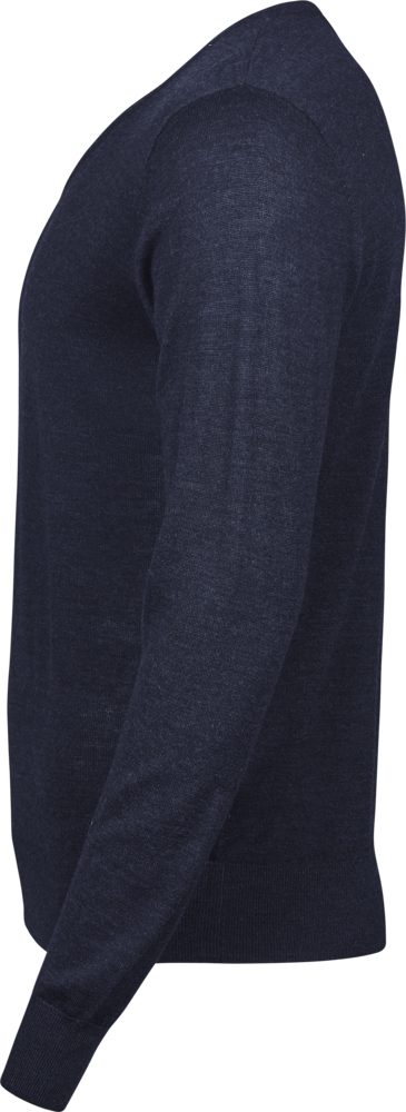 Strik Crewneck V Hals Herre, Navy , Teejays - Style 6001