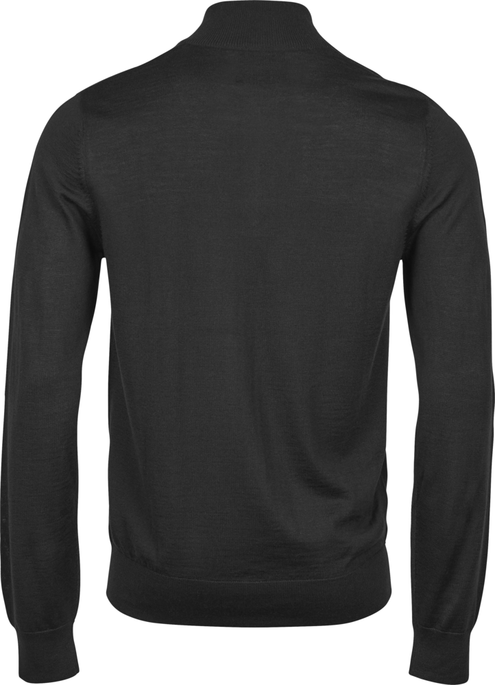 Half Zip Strik Herre, Sort - Style 6010