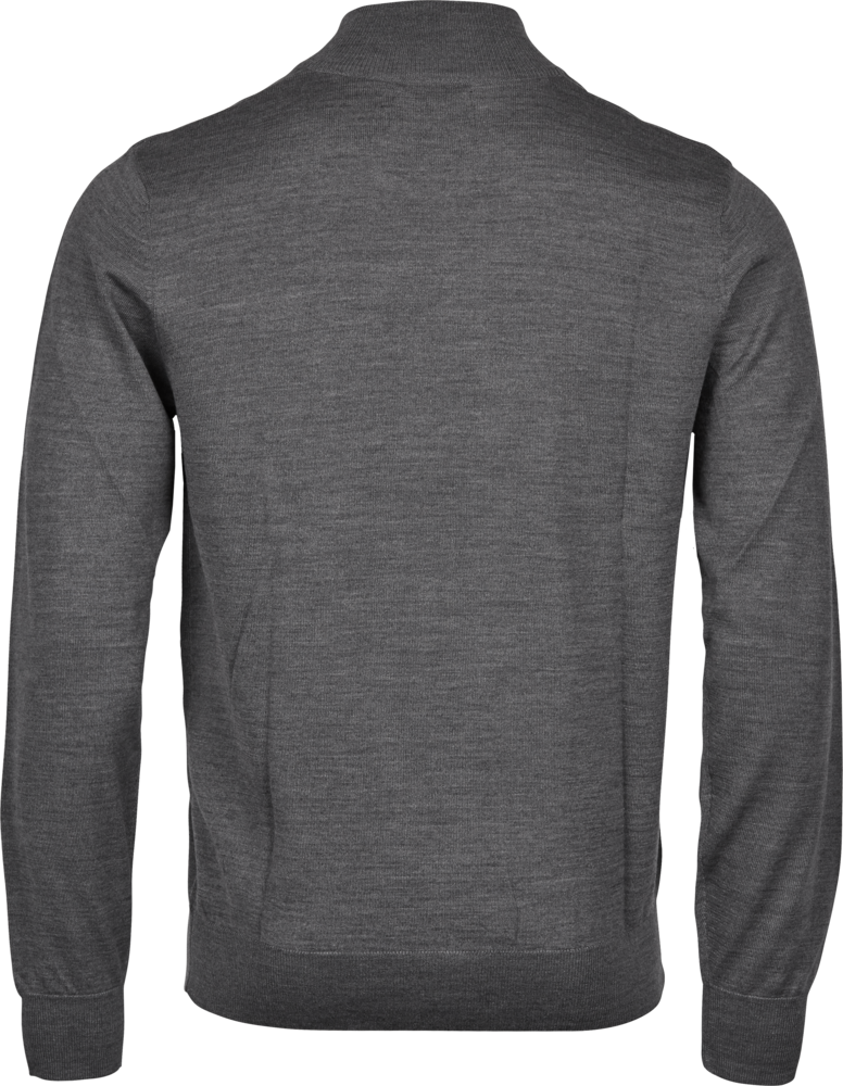 Half Zip Strik Herre, Grå Melange - Style 6010