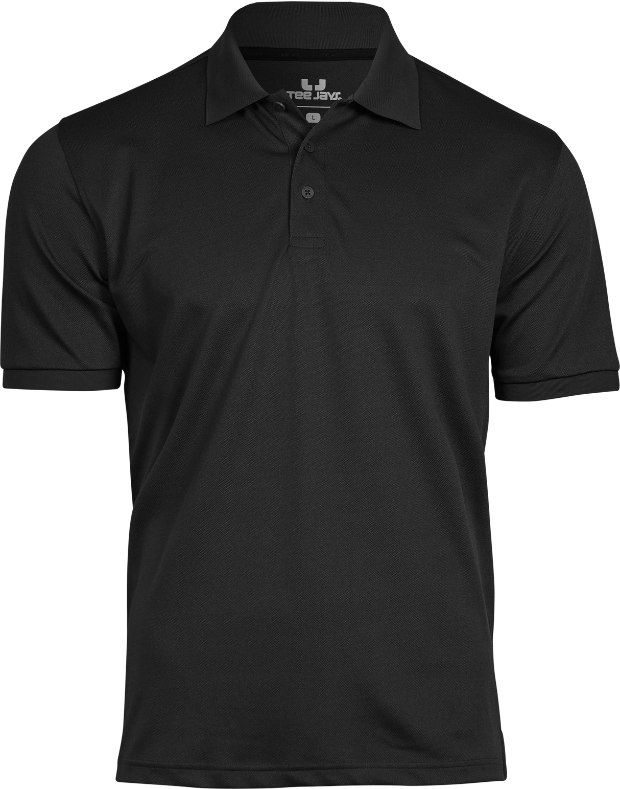 Club polo T-shirt, Sort - Style 7000