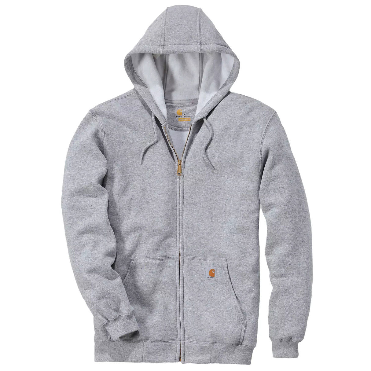 Hættetrøje Med Lynlås, Grå Melange - Carhartt K122