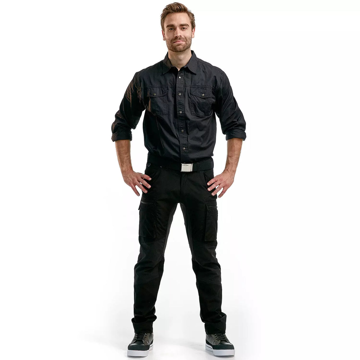 Twill Skjorte Bomuld, Herre, Sort - Blåkläder 3297-1135-9900