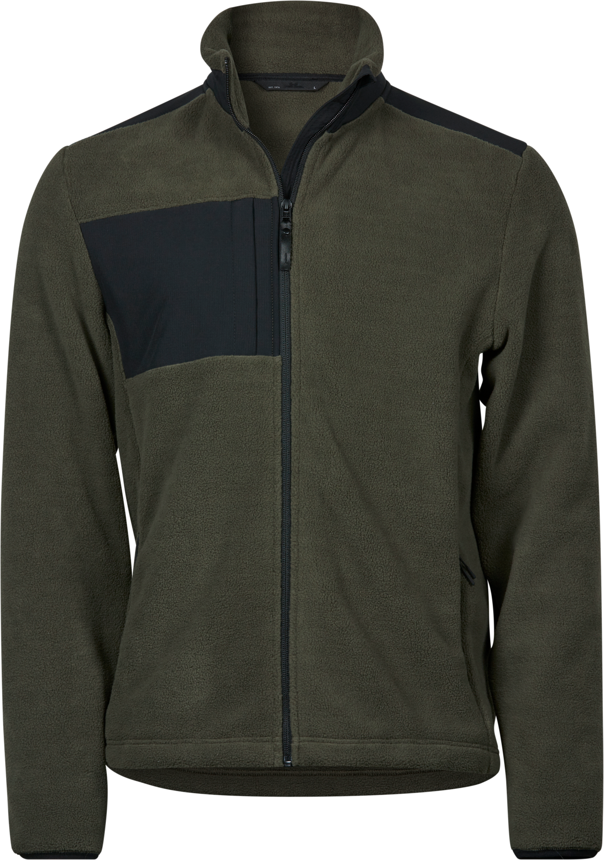 Outdoor Fleecejakke, Grøn/Sort, Herre - Style 9120