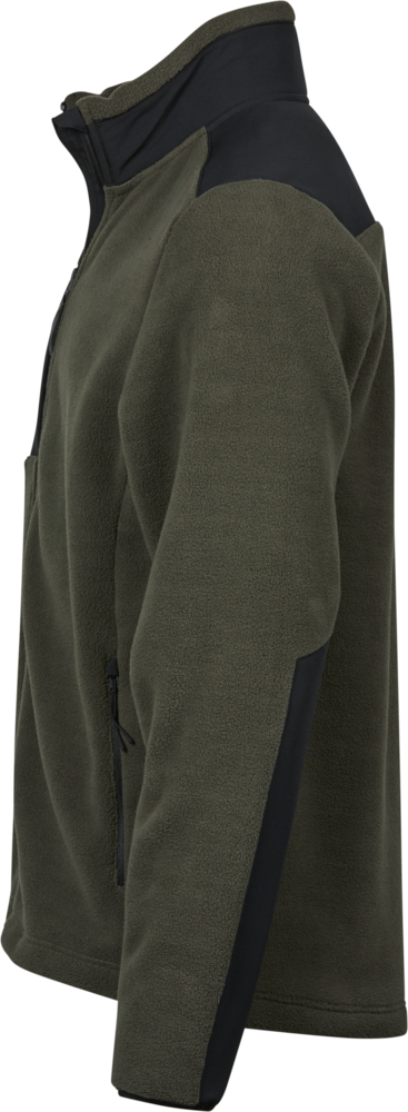 Outdoor Fleecejakke, Grøn/Sort, Herre - Style 9120