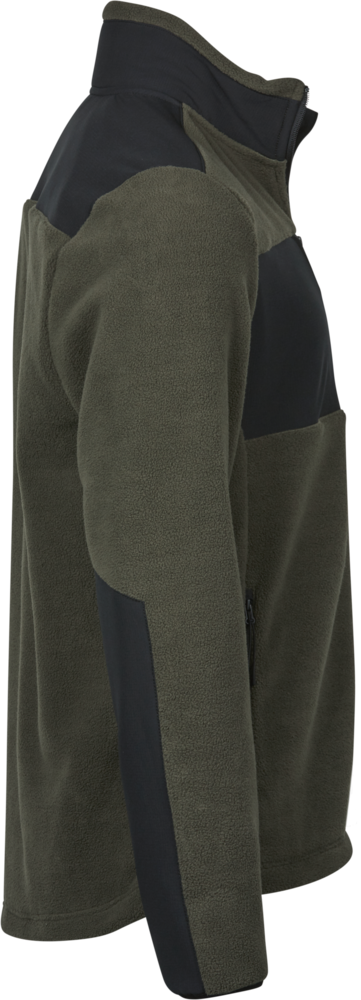 Outdoor Fleecejakke, Grøn/Sort, Herre - Style 9120