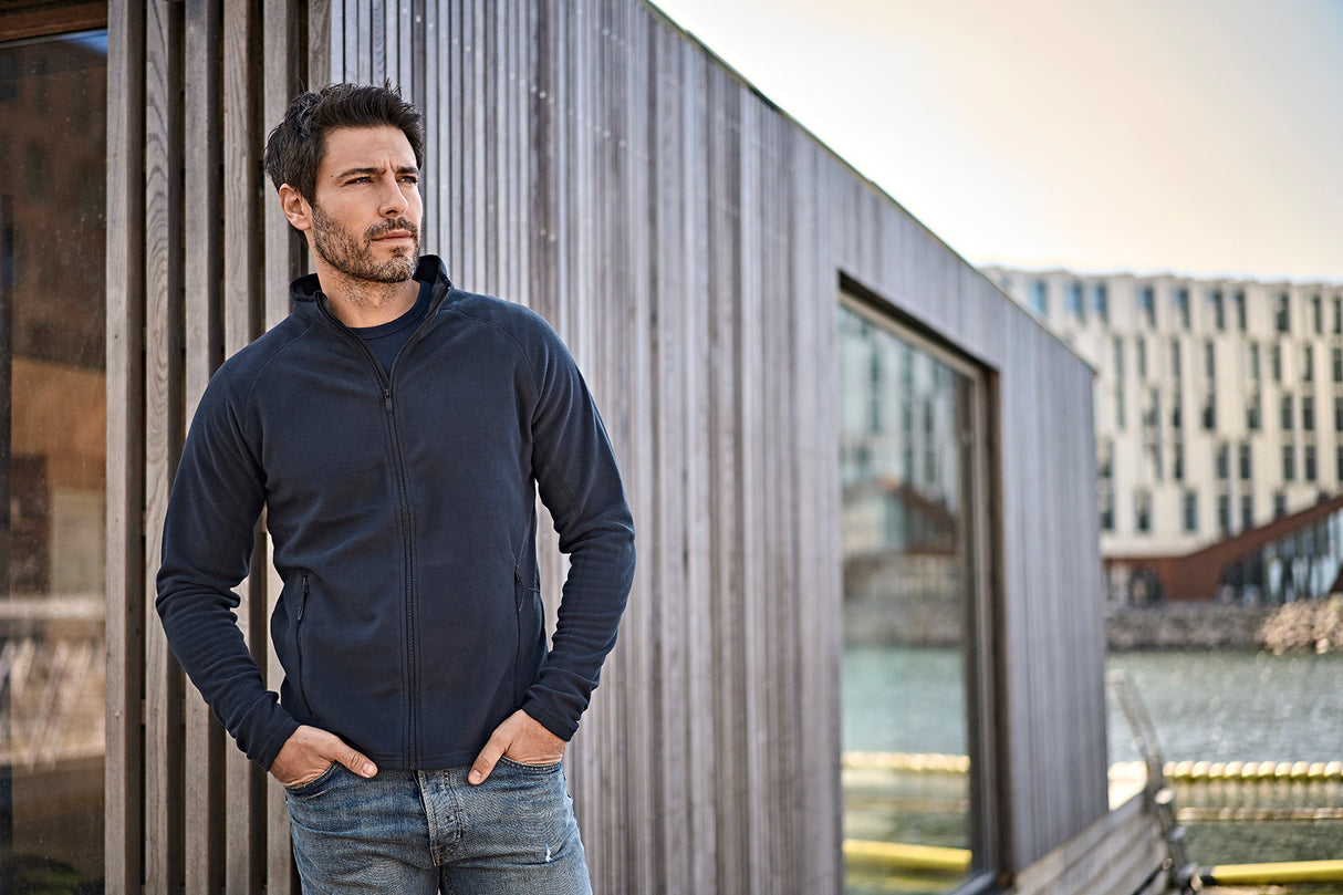 Active fleece cardigan, Mørk Grå, Herre - Style 9160