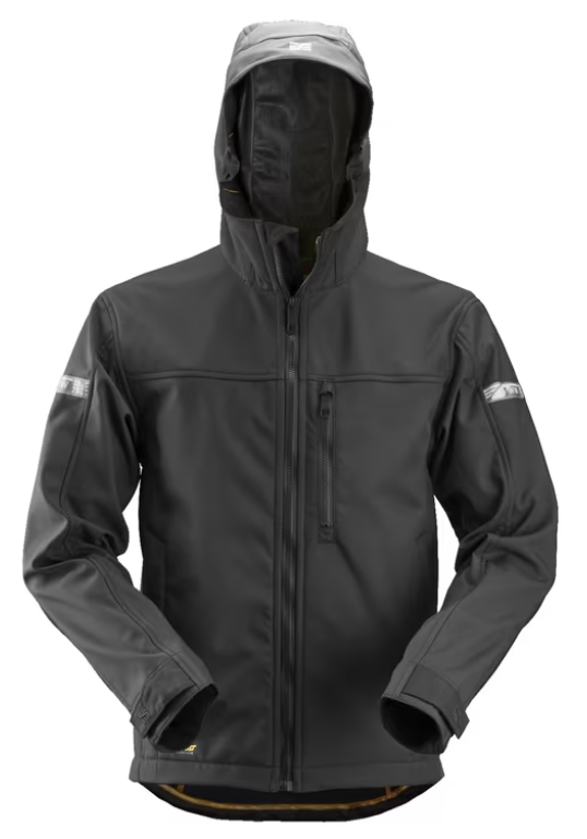 Softshell Hættejakke, Sort/Sort, Herre - Snickers 1229