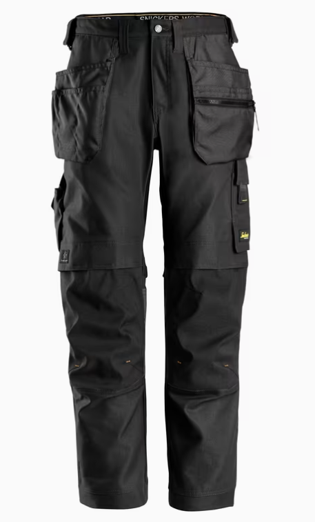 Snickers AllroundWork Canvas+ håndværkerbukser 6224, Sort