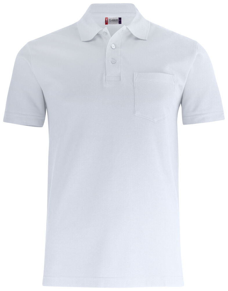 Basic Polo Pocket - Hvid - CLIQUE 028255