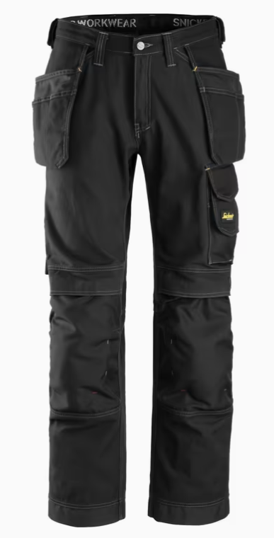 Snickers Håndværkerbukser Comfort Cotton 3215, Sort