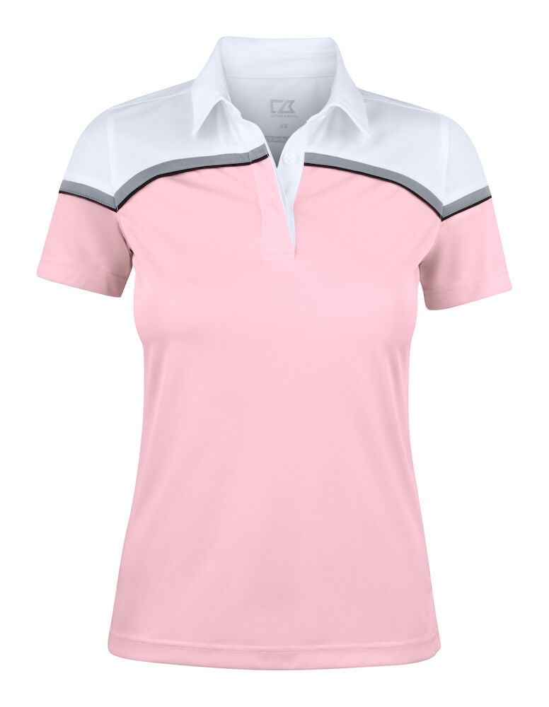 Seabeck Polo, Dame, Pink/Hvid - CUTTER & BUCK 354429