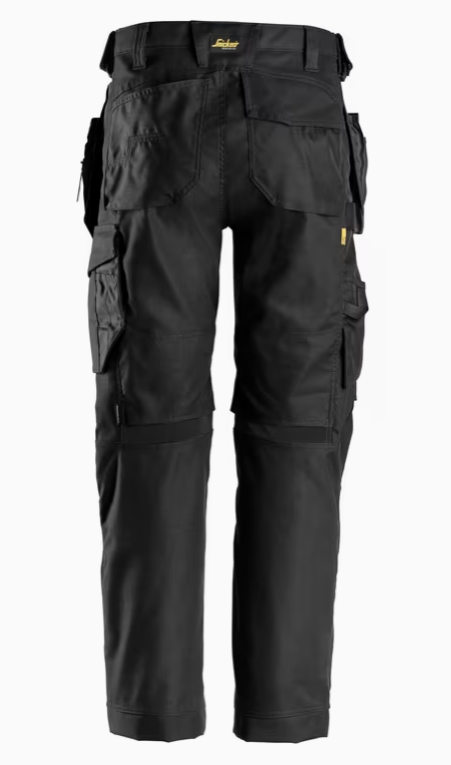 Snickers AllroundWork Canvas+ håndværkerbukser 6224, Sort