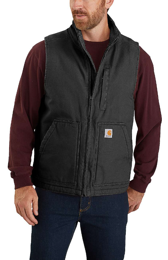Carhartt Mock Neck Vest Herre, Sort - Carhartt 104277 - BLK