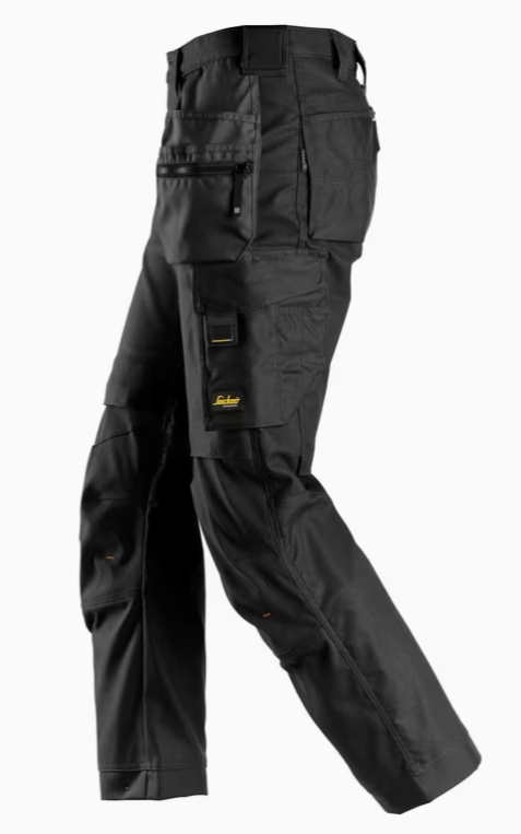Snickers AllroundWork Canvas+ håndværkerbukser 6224, Sort