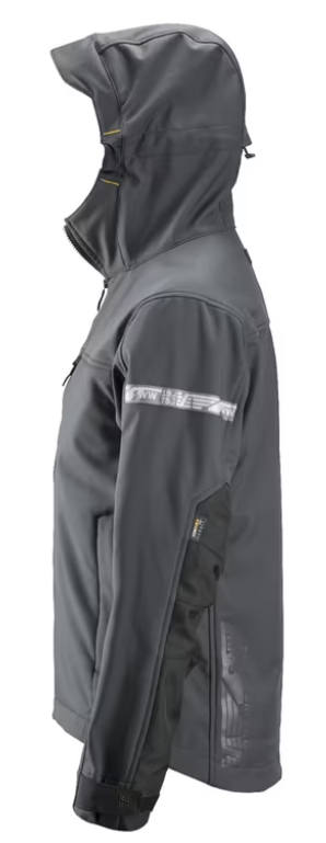 Softshell Hættejakke, Stålgrå/Sort, Herre - Snickers 1229