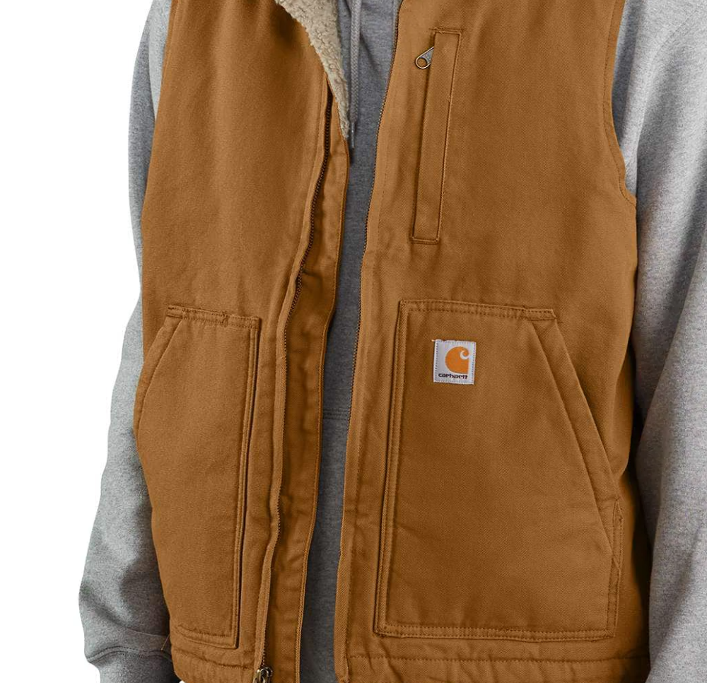 Carhartt Mock Neck Vest Herre, Brun - Carhartt 104277 - BRN