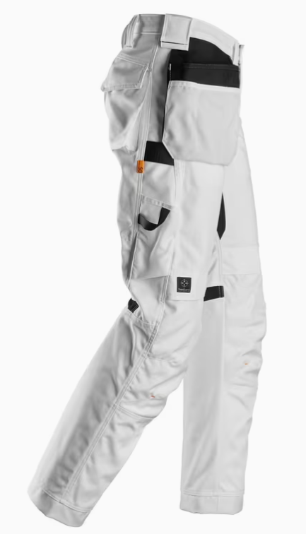 Snickers AllroundWork Canvas+ håndværkerbukser 6224, Hvid