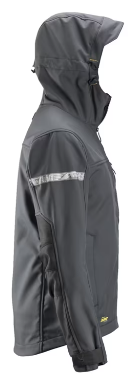 Softshell Hættejakke, Stålgrå/Sort, Herre - Snickers 1229