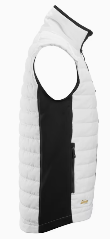 Universel Insulator Vest, Herre, Hvid/Sort - Snickers 4512