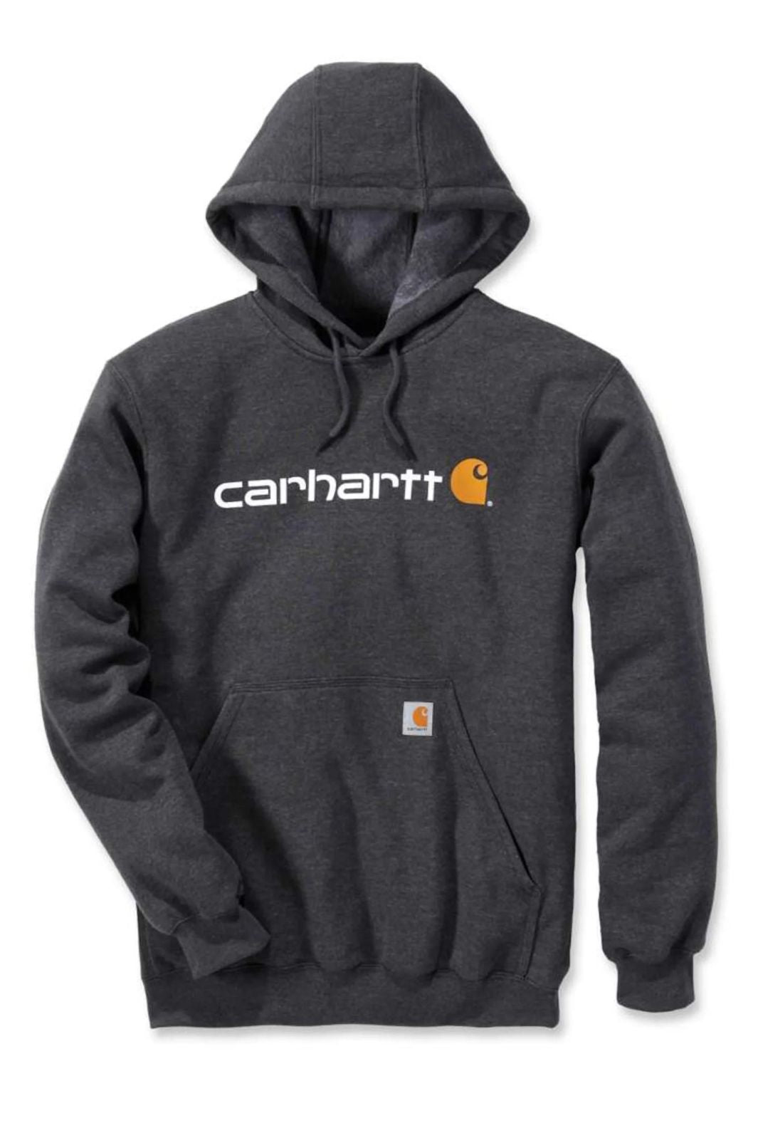 Hættetrøje Signature Logo Midweight, Herre, Carbon heather - Carhartt 100074 - 026