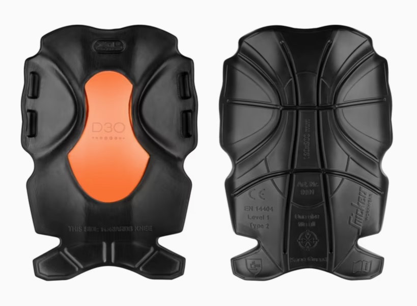 Avanceret D3O® Håndværker Knæpuder - Sort/Orange - Snickers 9191