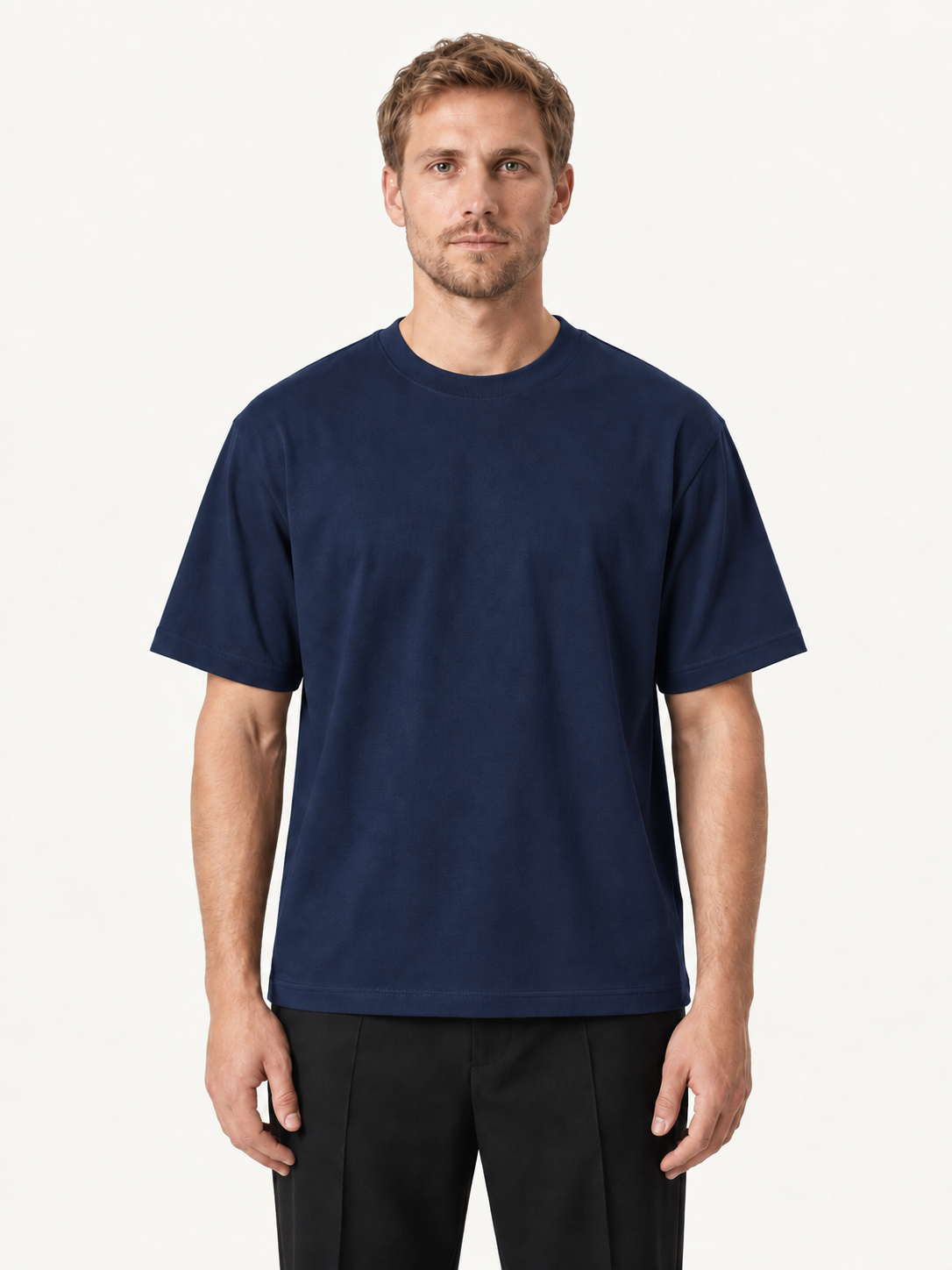 Oversize Boxfit Tee, Navyblå
