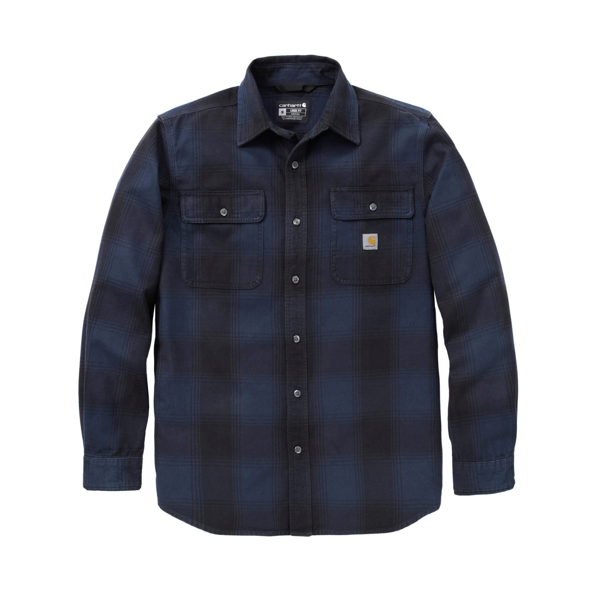 Bomulds Flannelskjorte, Deep Smoke Blue, Carhartt 107013