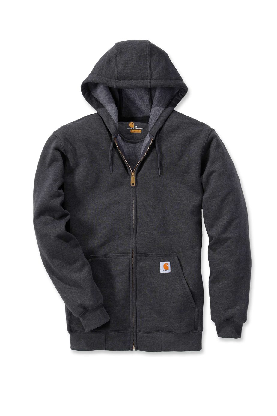 Hættetrøje Med Lynlås, Carbon Heather - Carhartt K122