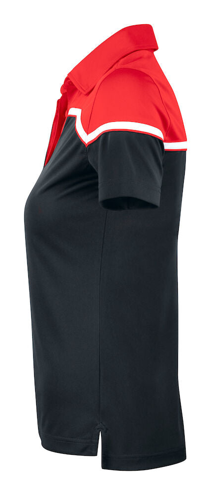 Seabeck Polo, Dame, Sort/Rød- CUTTER & BUCK 354429