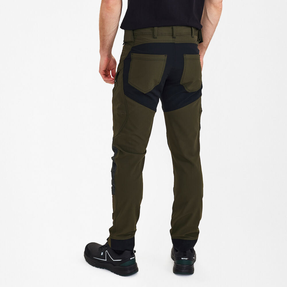 X-treme håndværkerbukser med 4-vejs stræk, Forest Green - Herre - Engel Workwear - 2366-317-53