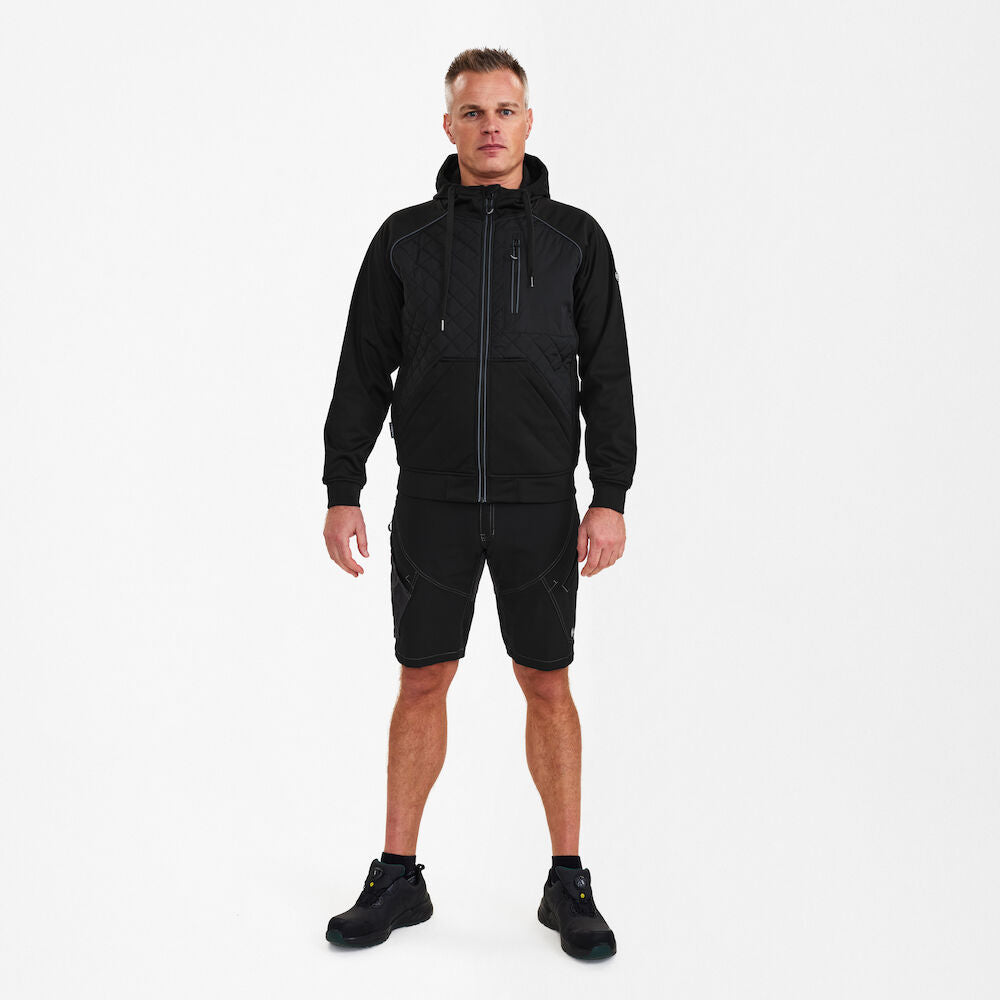X-treme softshelljakke med hætte, Sort - Herre - Engel Workwear - 1361-207-20