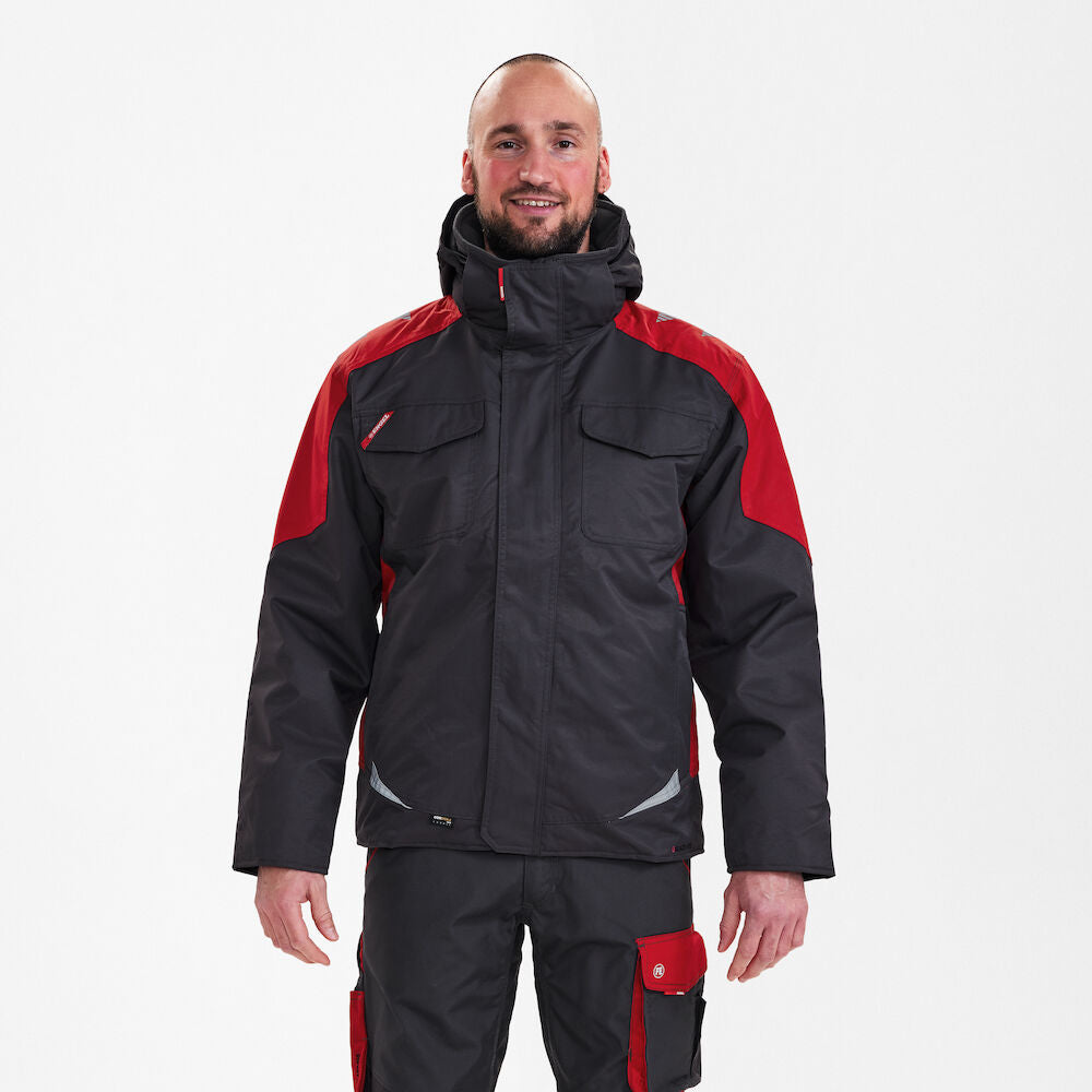 Galaxy vinterjakke, Antrazitgrå/Tomato Red, Herre - Engel Workwear - 1410-354-79757
