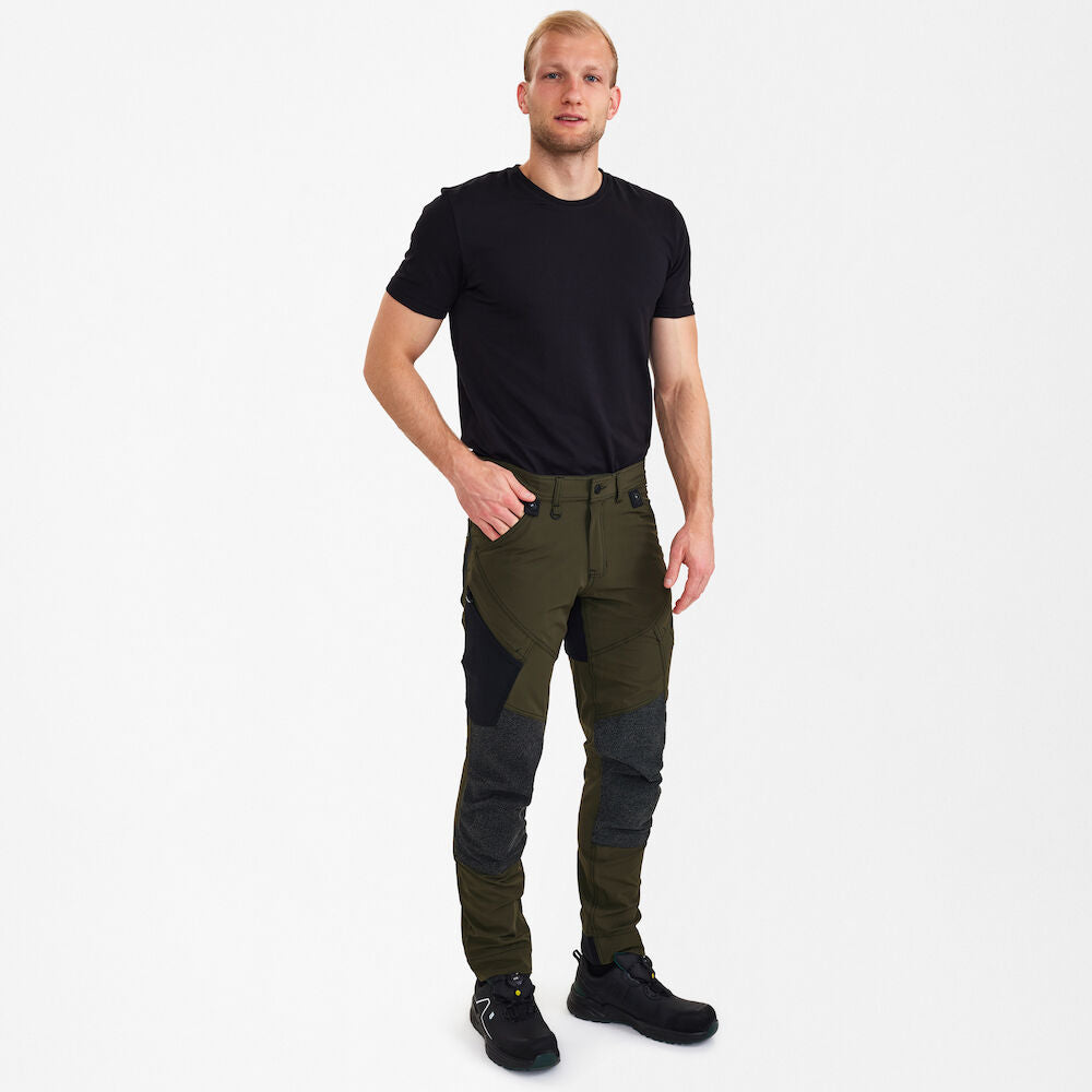 X-treme håndværkerbukser med 4-vejs stræk, Forest Green - Herre - Engel Workwear - 2366-317-53