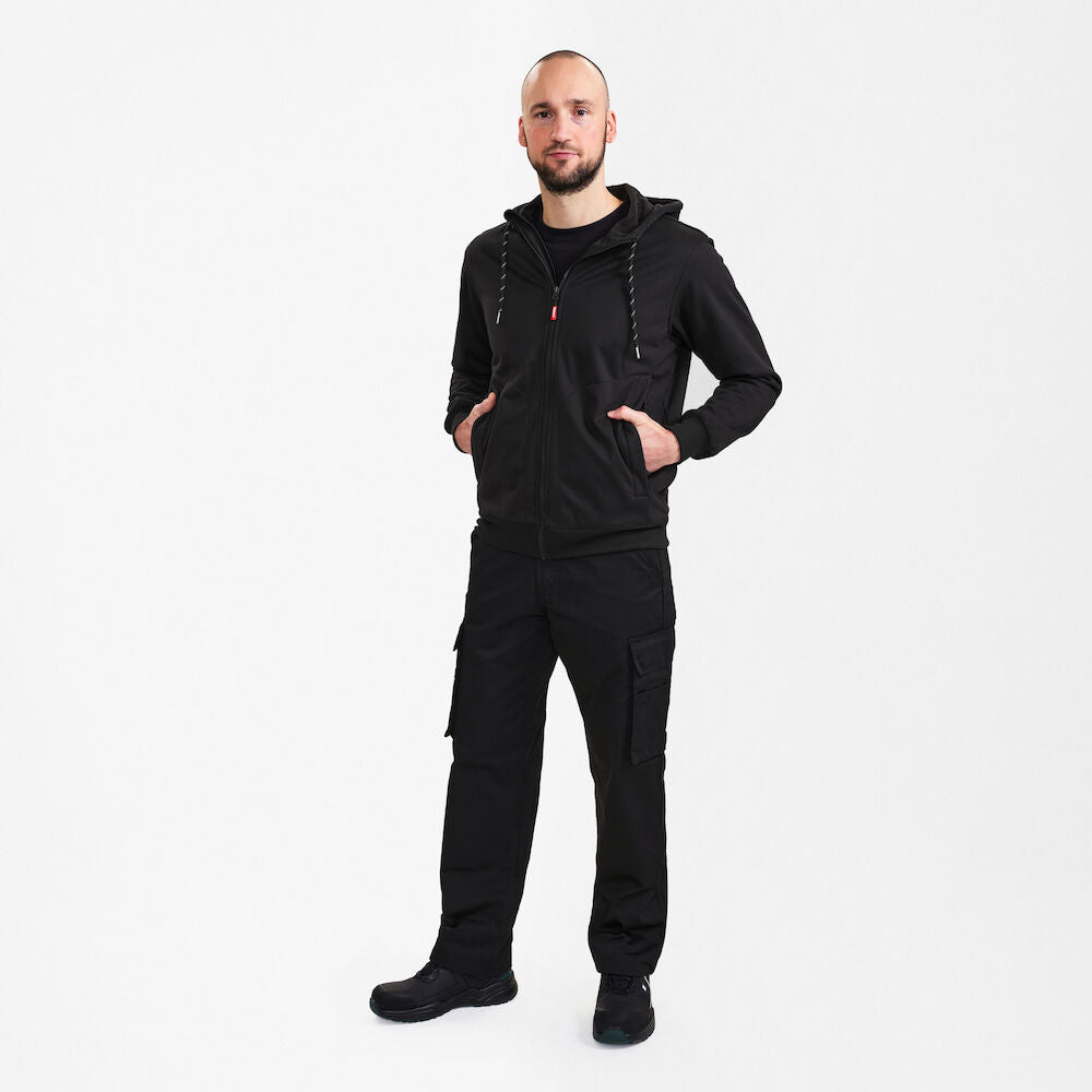 Extend All weather cardigan, Sort - Herre - Engel Workwear - 8019-250-20