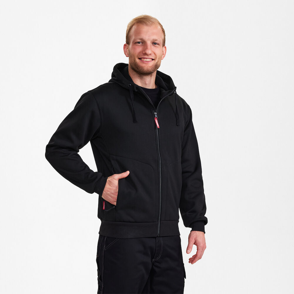 Extend sweatshirt med hætte, Sort - Herre - Engel Workwear - 8023-233-20