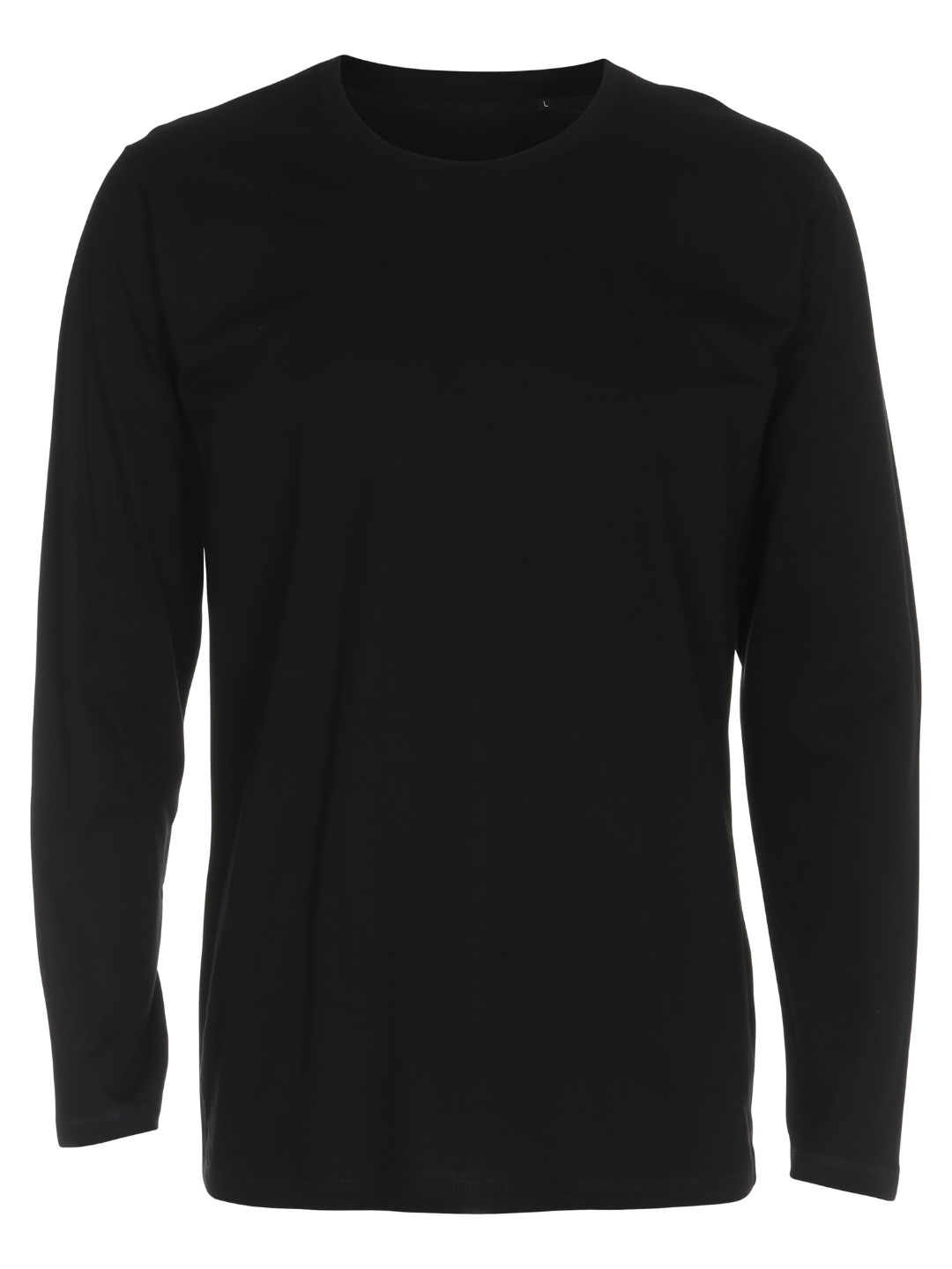 Basic Langærmet T-shirt Herre, Sort