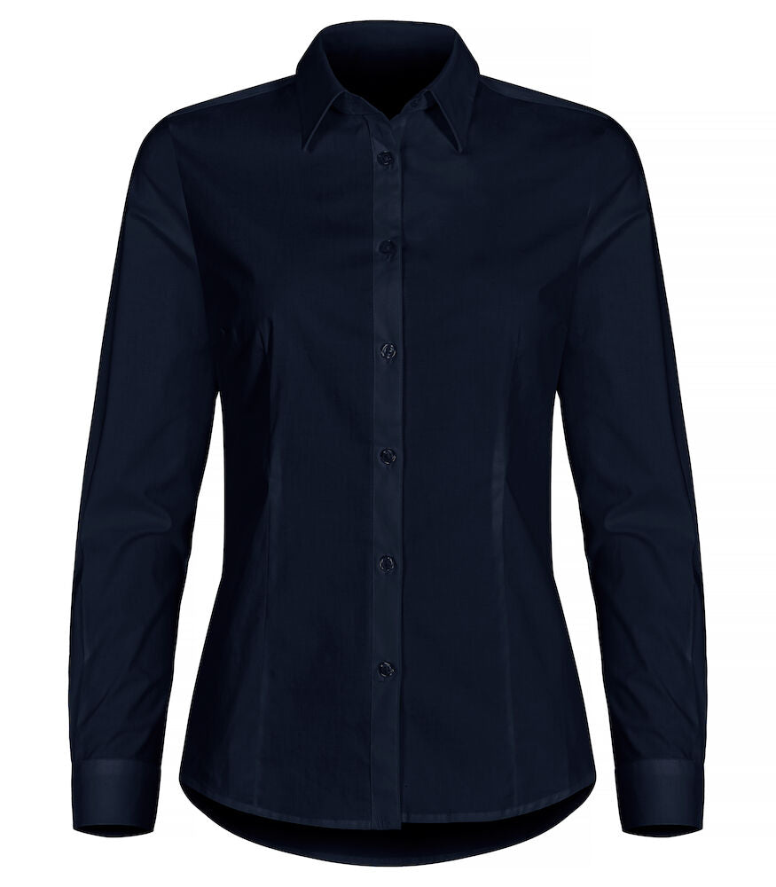 Dame Stretch Shirt, Navy - Clique 027961