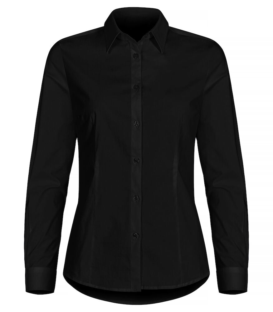 Dame Stretch Shirt, Sort - Clique 027961