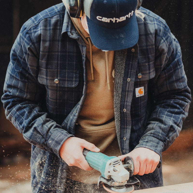 Skjortejakke med Sherpafor, Navy/Shadow, Carhartt 107017