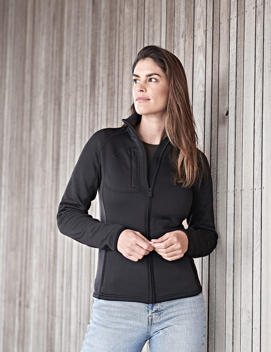 Stretch Fleece Dame - Bordeaux - Teejays 9101