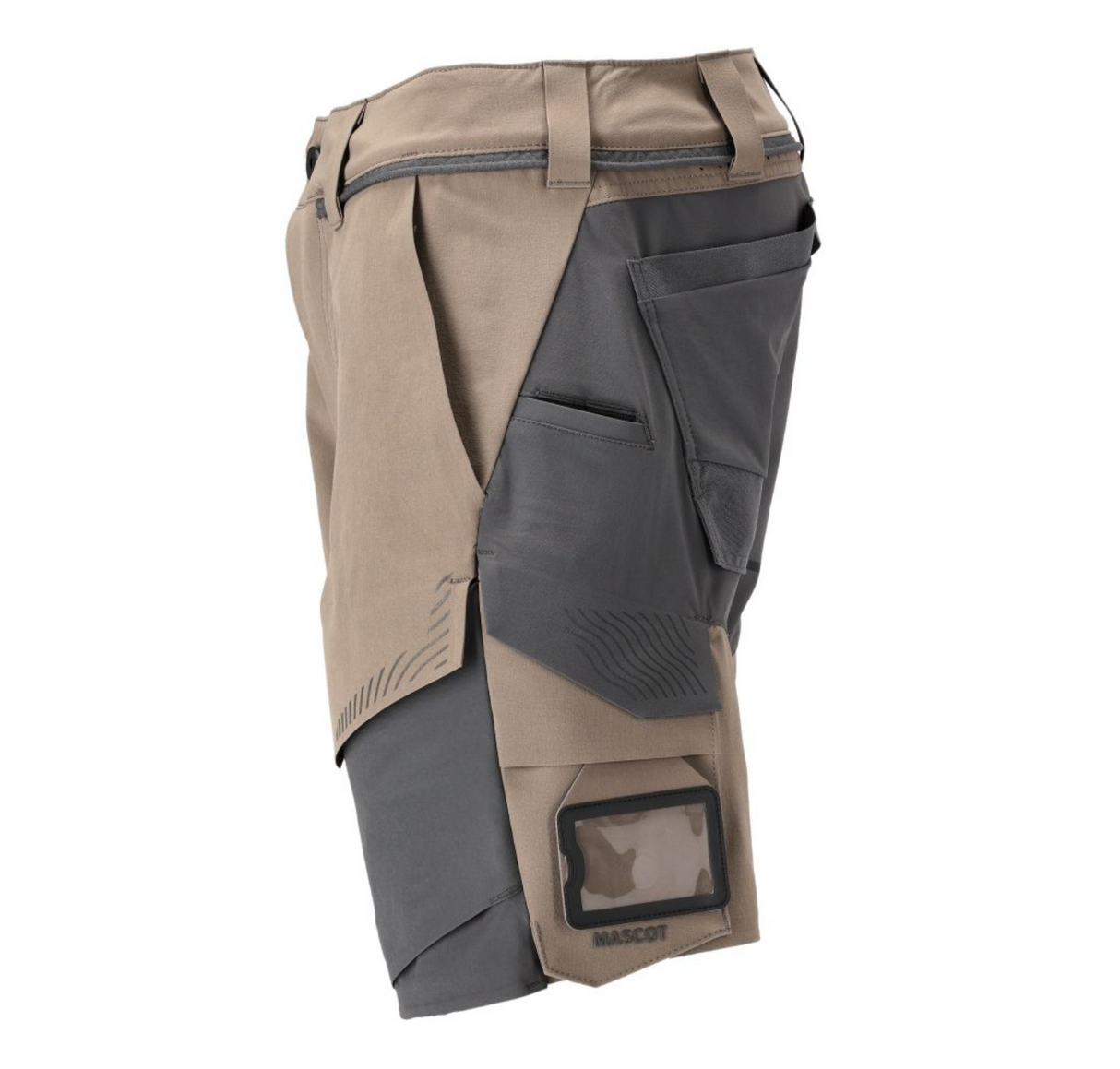 Customized Arbejdsshorts Full Stretch, Herre, Sand/Grå - Mascot 22149-605-5689