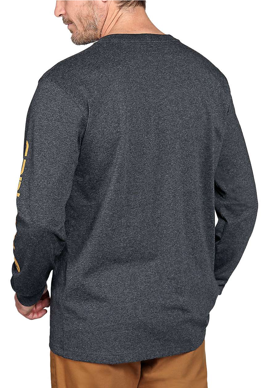 Langærmet T-shirt, Herre, Carbon heather - Carhartt EK231 - CHR