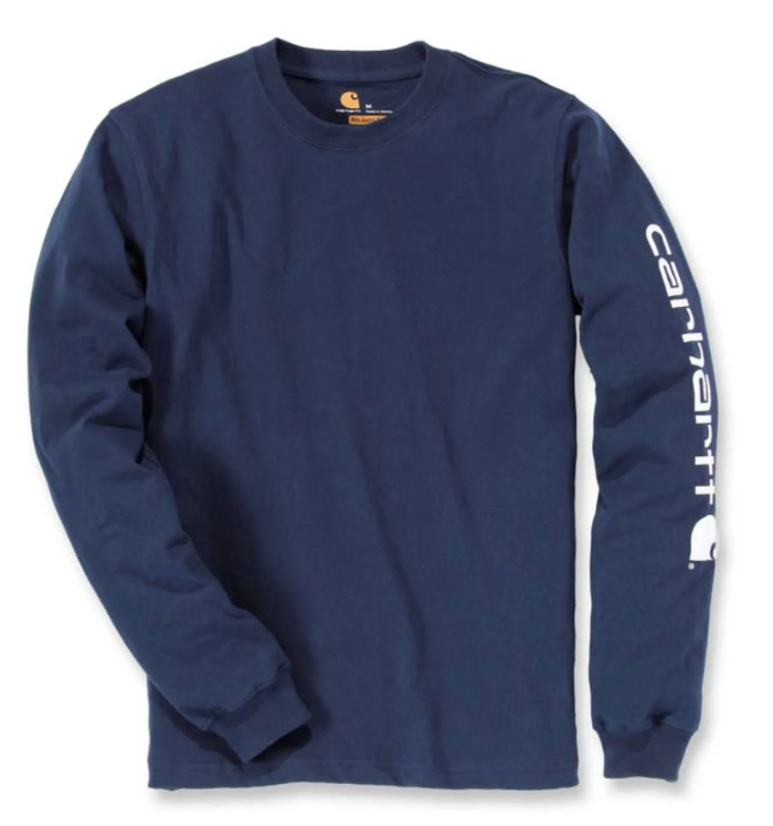 Langærmet T-shirt, Herre, Navy - Carhartt EK231 - NVY