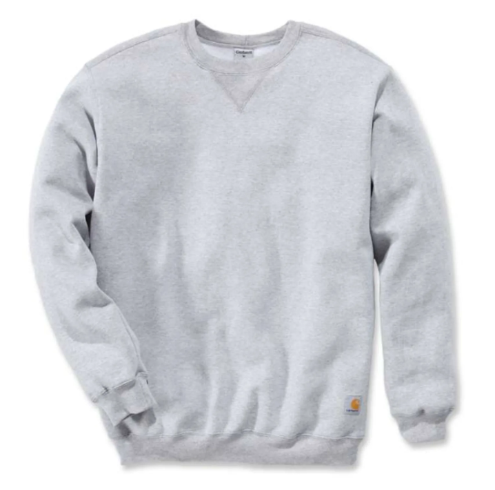 Crewneck Sweatshirt, Herre, Heather gray - Carhartt K124 - HGY