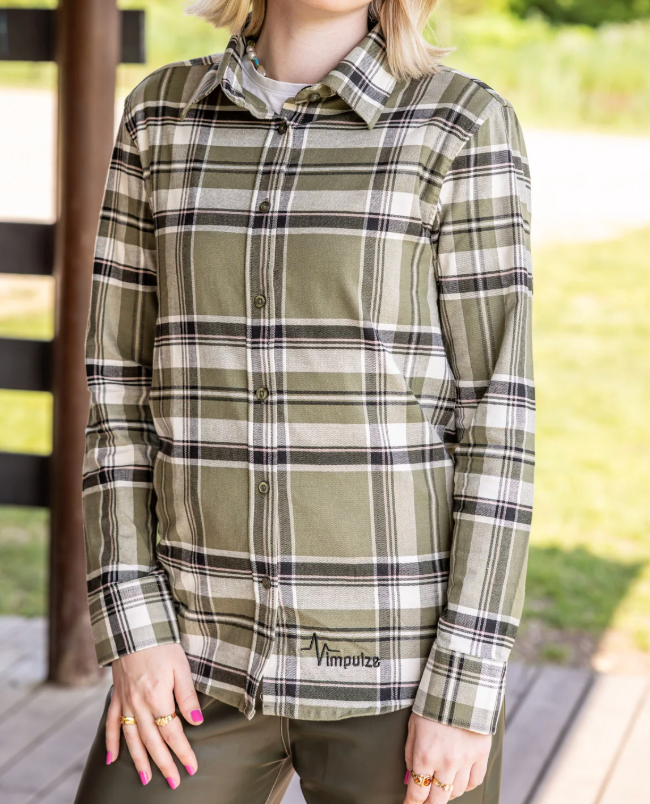 Performance Dame Skovmandsskjorte i Grøn - Vimpulze