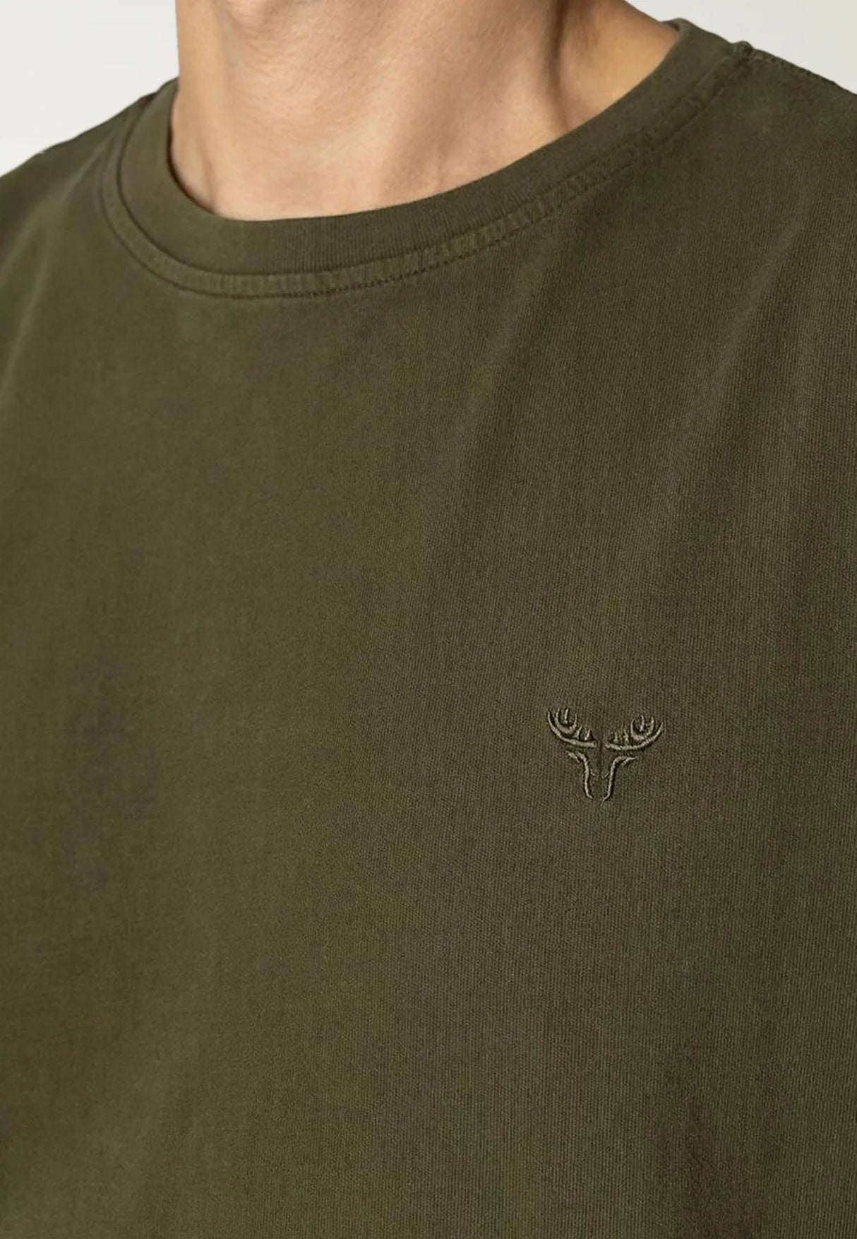 Fat Moose taylor cotton t-shirt, Herre, Army